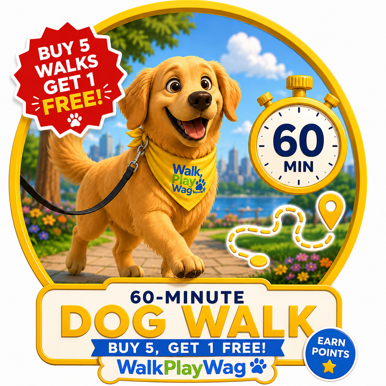 60 Min Deluxe Walk - Get 1 walk FREE Package